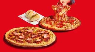 2 Pizzas Médias + 2 Pães de Alho