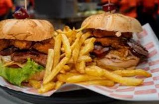 Menú 2 hamburguesas, 2 personas