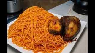 Jollof Spaghetti With Fish