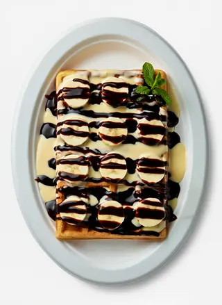 Венские вафли с Nutella и бананом /Wafe cu Nutella și banană