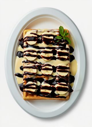 Венские вафли с Nutella и бананом /Wafe cu Nutella și banană