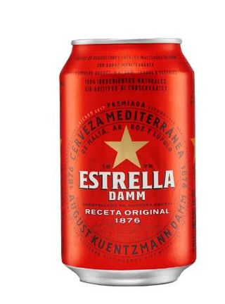Estrella Damm Cerveza Lata 33cl