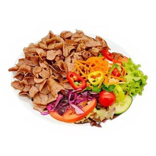 Kebab Al Plato Con Ensalada Y Salsa