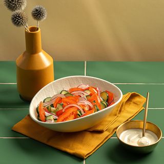 Салат з помідорів та огірків