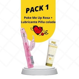 Pack 1 Poke Me Up Rosa + Lubricante Piña Colada