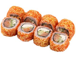 Crunch roll z wędzonym łososiem (8 szt) (280g)