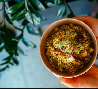 Risotto s šampinjonima u pesto sosu 400gr