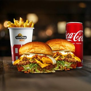 XL 2x Parmezan Garlic Double + Pomfrit + Coca Cola