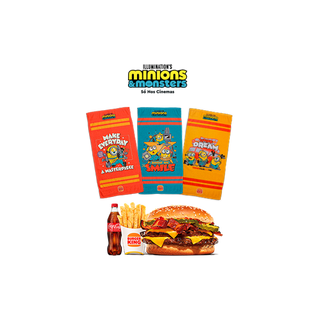 Menu de Verão Double Cheese Bacon XXL com Toalha Minions