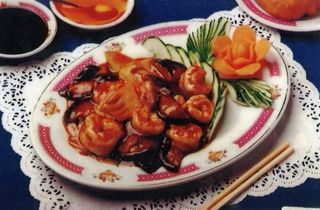 Gambas Con Bambú Y Setas Chinas