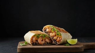 Burrito z krewetkami