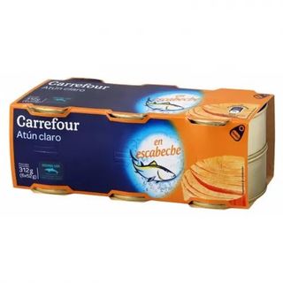 Atún Claro En Escabeche Carrefour Pack De 6 Latas De 52 Gr.