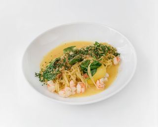 Spaghetti al Limone e Gamberetti