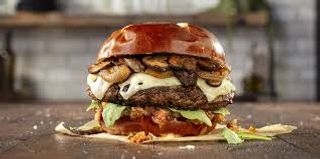 Cheesy Mushroom Burger