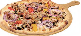 Pizza con kebab