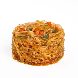 Spaghetti di soia con carne