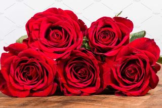 5 წითელი ვარდი