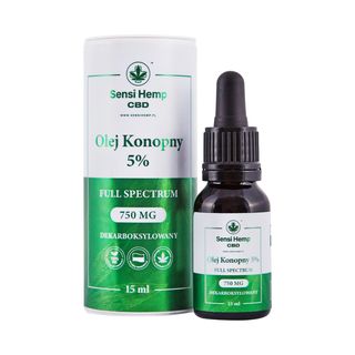 Olejek CBD 5% Dekarboksylowany 15ml Sensi Hemp