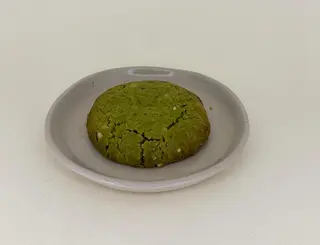 White chocolate matcha cookie