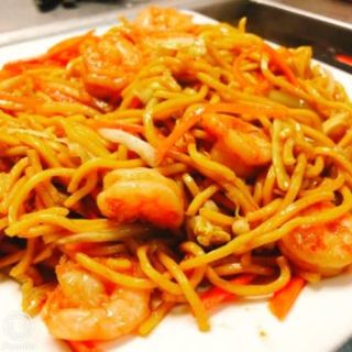 Fideos Chinos Con Gambas