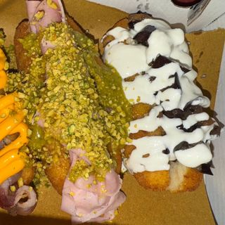 Crocche farcito Porchetta e Salsa burger