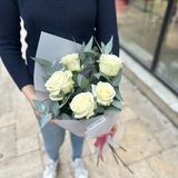 თეთრი ვარდი(5 ცალი) S ზომა