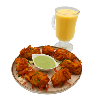 Pakora (6buc) + Chutney de Mentă + Mango Lassi (250ml)