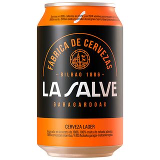 Cerveza La Salve Lager Lata 33cl.