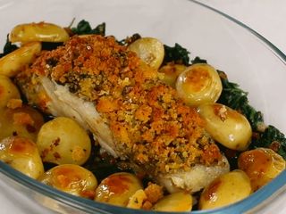 Bacalhau em Cama Espinafres