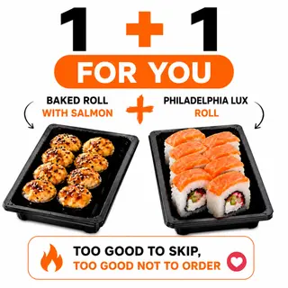 Baked with Salmon 1+1 and Philadelphia