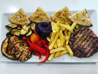 Hamburger nel piatto