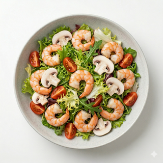 Ensalada templada de langostinos