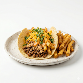 Kebab Con Patatas, Queso Y Cebolla