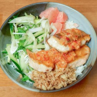 Salmon con Arroz de Coco