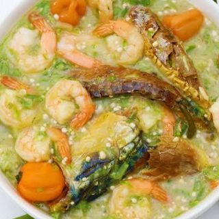 OKRO WITH SHRIMPS AND SMOKED FISH