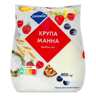 Крупа манна «Премія» брикет (0,4кг)