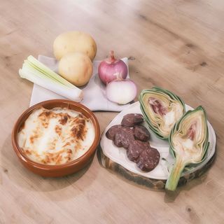 Canelones Gratinados De Alcachofa Y Butifarra Negra (6 Uds.)