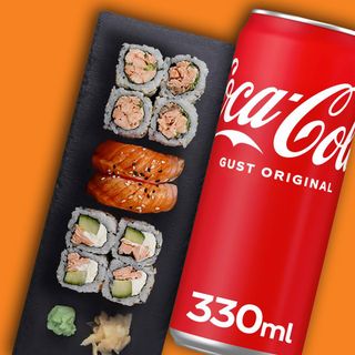 Combo: Sushi Box Somon Cooked (10buc) + Coca Cola 330ml