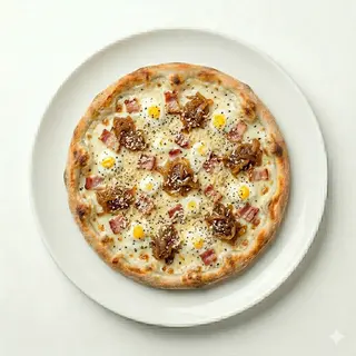 Pizza Carbonara Con Cebolla (Pequeña)