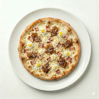 Pizza Carbonara Con Cebolla (Pequeña)