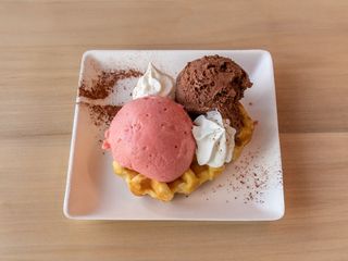 Waffle con gelato