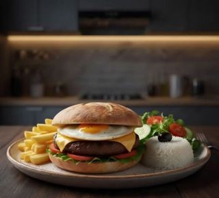 Hambúrguer no Prato