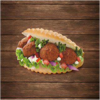 Falafel Vegetariano no Pão