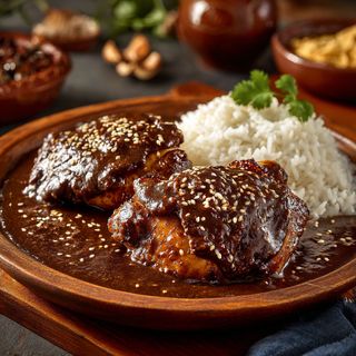 Arroz con Pollo y Mole Poblano