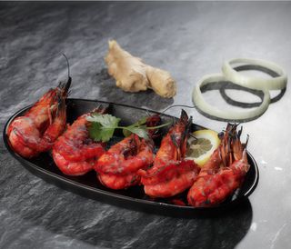 Langostino lahsuni tandoori