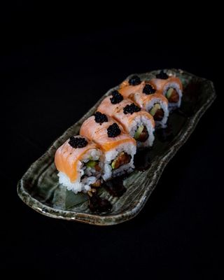 Roll smoked salmon