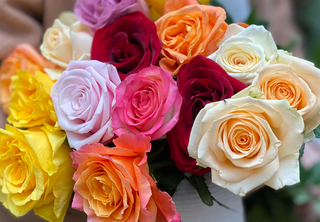 30 ფერადი ვარდი / 30 colorful roses