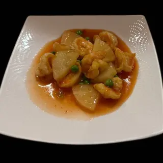 101. Gamberi in salsa agrodolce