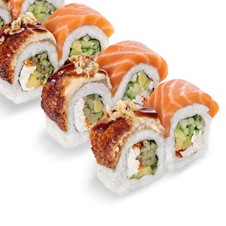 Шалена Філадельфія з лососем і вугрем