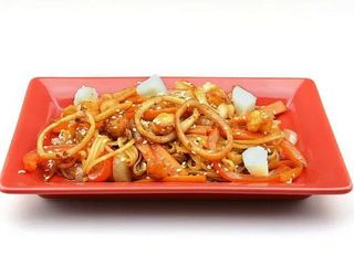 №265 Удон з морепродуктами в вустричному соусі (220g)